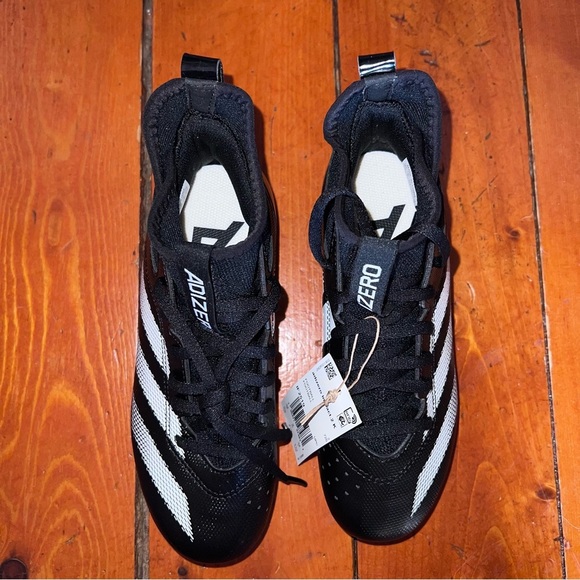 ***NWT***Adidas Adizero Impact Youth Black & White Football Cleats - Picture 8 of 10